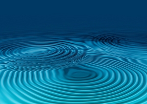 waves circles, water, waves