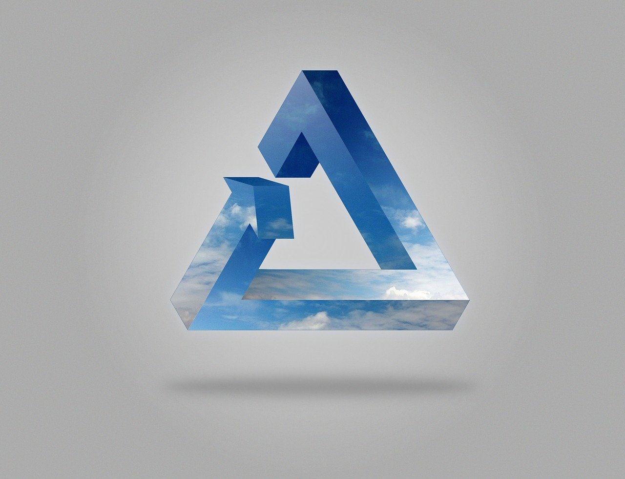 triangle, sky, 3d wallpapers